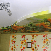 Натяжной потолок с рисунком